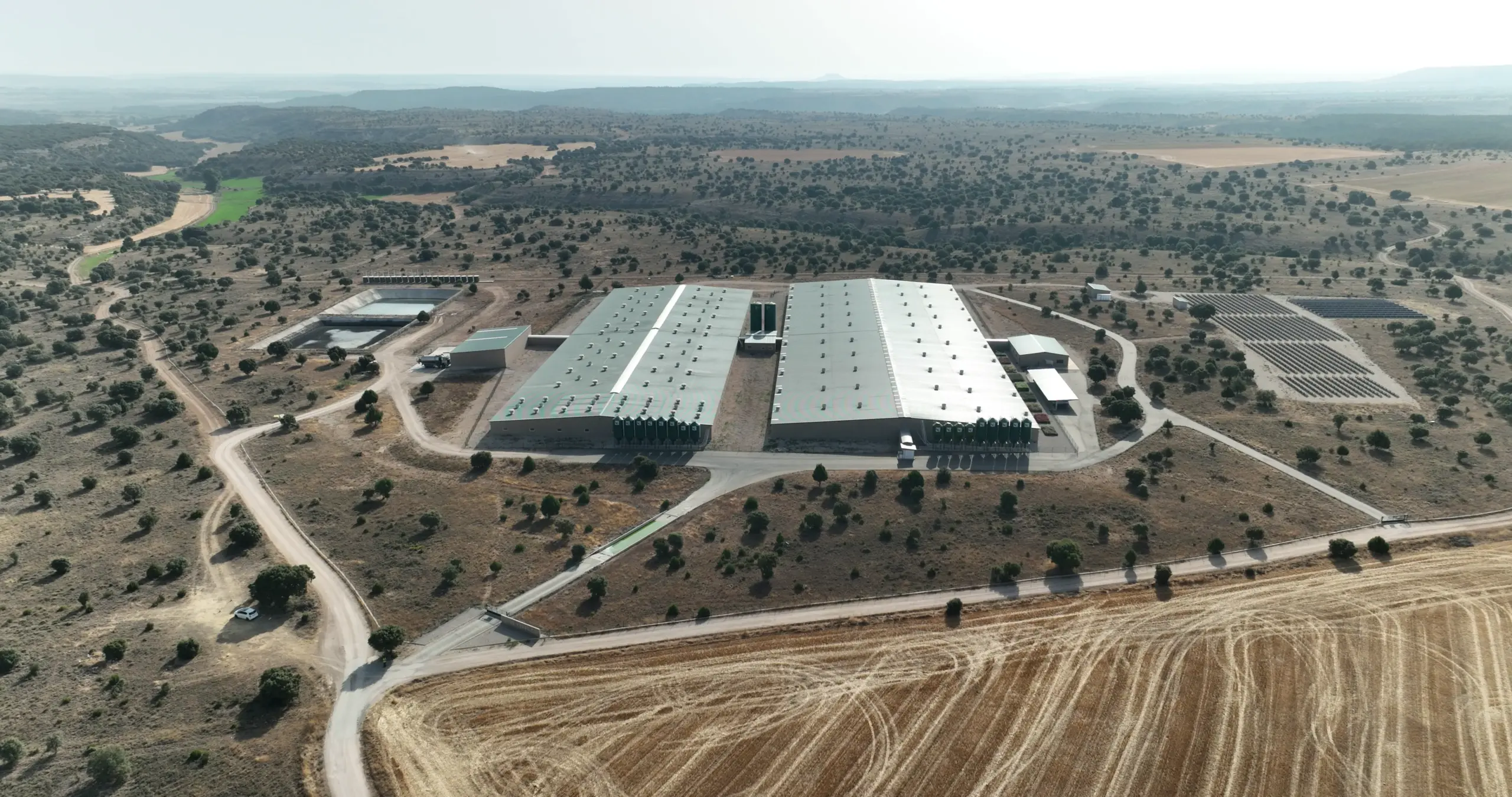 Imagen aérea de El Cerruco, apostando por el bienestar animal y la bioseguridad