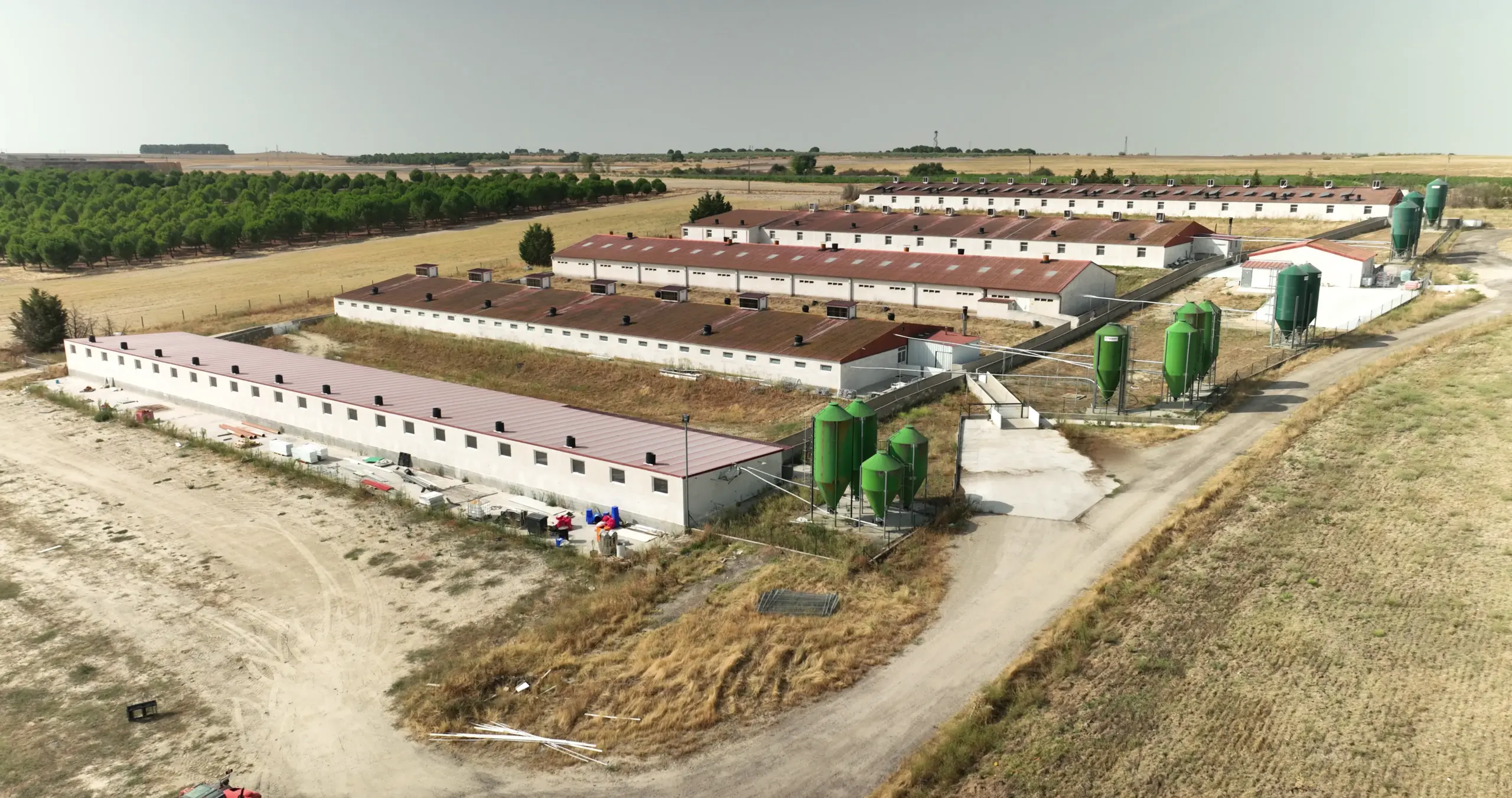 Imagen aérea de la granja La Mejorada